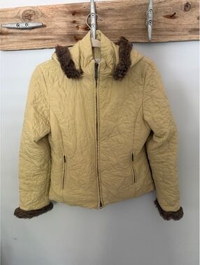 Cabi Quilted Jacket with Faux Fur Trim